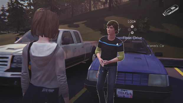 Ein Kumpel von Max wartet auf einem Parkplatz. (Screenshot: Golem.de)